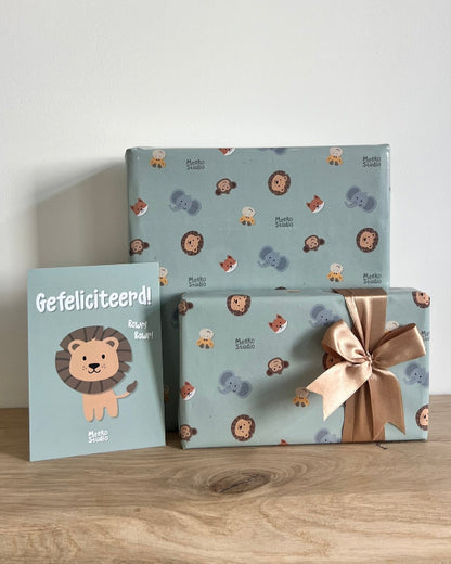Cadeau papier | Dieren | 3 vellen