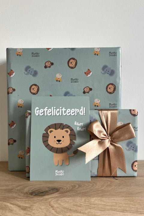 Cadeau papier | Dieren | 3 vellen