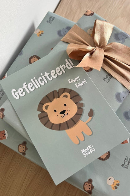 Cadeau papier | Dieren | 3 vellen